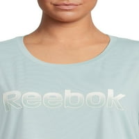 Tricou grafic din Jersey Cu mânecă scurtă Reebok pentru femei Plus Size