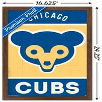 Chicago Cubs-Poster De Perete Cu Logo Retro, 14.725 22.375