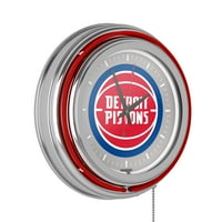 Detroit Pistons NBA crom dublu inel Neon Ceas