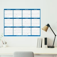 SwiftGlimpse 18 24 Calendar Anual De Perete, Șters, Reversibil, Orizontal-Vertical, Albastru