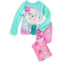 Febră Fete Licență Fleece Sleep Pant & Poli Top Pijama Set