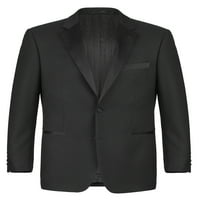 Set costum de smoching cu rever crestat din Satin clasic pentru bărbați - jachetă și pantaloni tu Blazer