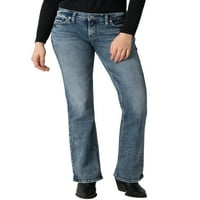 Silver Jeans Co. Femei Elyse Mijlocul naștere Slim Bootcut blugi, talie dimensiuni 24-34