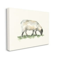 Stupell Industries pășunat oaie iarbă câmp fermă animal pictura Design de Ethan Harper, 24 30