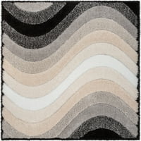 Ei bine țesute Logan Lowry Abstract valuri Loden 3d texturate Negru Fildeș 5' 7 ' 3 zona covor