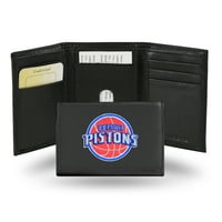 - Bărbați Detroit Pistons brodate Trifold portofel