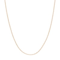 10k Aur Roz 18 colier cu lanț de frânghie de înlocuire ușoară W inel de primăvară - femei