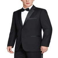 Bărbați Slim Fit Tuxedo buton Satin crestate rever Tuxedo costum 2 piese Cina rochie costum pentru barbati