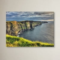 Marcă comercială Fine Art Cliffs of Moher Ireland artă pe pânză de Pierre Leclerc