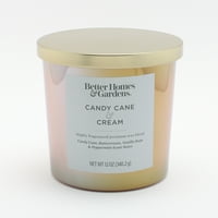 Better Homes & Gardens 12oz Candy Cane & Cream lumânare parfumată irizată cu un singur fitil