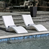 Șezlong pentru piscină Step Vero-Alb - șezlong pentru piscină-șezlong elegant și durabil în aer liber-utilizați în marginea de