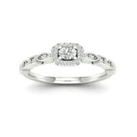 3 8CT TDW diamant 10k Aur Alb Halo inel de logodna