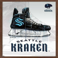 Seattle Kraken-Poster De Perete Pentru Patine, 22.375 34