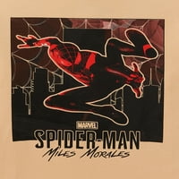Spider-Man Boys Miles Morales Set tee grafic cu mânecă scurtă și Mânecă lungă, 2 piese, dimensiuni XS-XXL