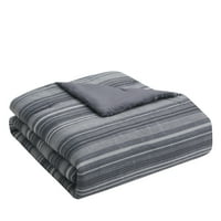 Acasă Ultimate pat Bundle 12-bucata gri dungi pat într-o pungă, plin
