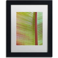 Marcă comercială Fine Art 'leaf Texture VI' Canvas Art de Cora Niele, alb mat, cadru negru