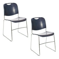 Hampden mobilier Naomi Collection Premium Stack scaun, Bleumarin, de 2