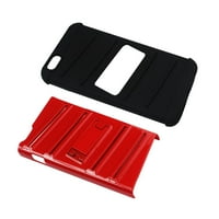 Reiko iPhone 6s Plus Plus hibrid Fishbone caz cu Kickstand în negru roșu