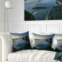 Designart Sunrise la Sydney Seashore-Seascape arunca perna-16x16