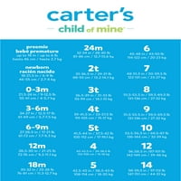 Carter ' s Child Of Mine Fete Cu mânecă lungă topuri și pantaloni pijama Set, 4-8