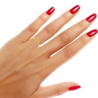 Natalia Drake Cttw diamant Balanta Horoscop inel pentru femei în rodiu placat cu argint Sterling Dimensiune