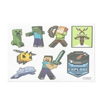 Set Cadou Tricou Grafic Minecraft Boys Din 6 Piese, Dimensiuni 4-18