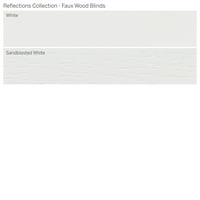 Colecție De Reflecții Personalizate, Jaluzele Din Lemn Fau Fără Fir De 2, Alb Sablat, 1 8 Lățime 48 Lungime