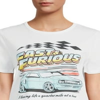 Tricou grafic Fast & Furious Juniors cu mâneci scurte, dimensiuni XS-3XL