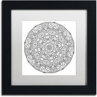 Marcă comercială Fine Art Peace Mandala Canvas Art de Kathy G. Ahrens, alb mat, cadru negru