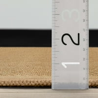 Bine Țesute Iută Boerboel Moderne Geometrice Plat-Weave Bej 5' 7 ' Zona Covor