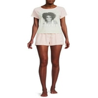 Whitney Houston tricou grafic pentru femei și pantaloni scurți set Lounge, 2 piese