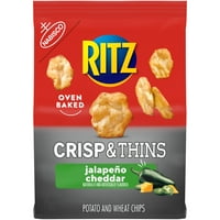 Crisp & Subțiază Chips-Uri Cheddar Jalape Crisp, 7. oz