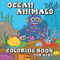 Ocean Animale carte de colorat pentru copii: Activități de colorat pe o singură față-Paperback