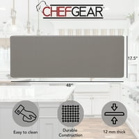 Covoraș de bucătărie Anti-oboseală, Gri, Playa Basketweave by Chef Gear, 17. în. în
