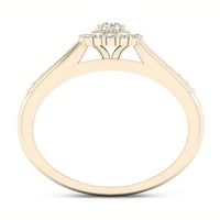 Imperial 1 3CT TDW diamant 10k Aur Galben Halo set de mireasă