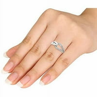 Carat T. W. diamant 10kt aur alb inel de moda