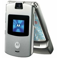 Restaurat Motorola RAZR V telefon deblocat cu aparat de fotografiat, și Video Player-argint
