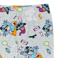 Set Pijama Cu Maneca Lunga Stitch Girls Halloween, 2 Piese, Marimi 4-10