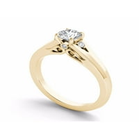 Carat T. W. diamant clasic 14kt aur galben inel de logodna