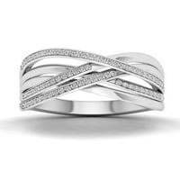 Ct TDW diamant s inel de moda din argint Sterling