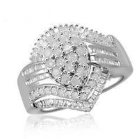 JewelersClub inel de carate cu diamant alb cu argint Sterling pentru femei și fete