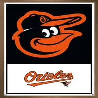 Baltimore Orioles-Afiș De Perete Cu Logo, 14.725 22.375 Încadrat