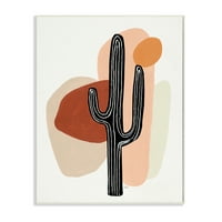 Industrii Western Terracotta Abstract Desert Cactus Plante Lemn Înrămate Pictura Arta Printuri