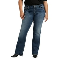 Silver Jeans Co. Plus Dimensiune Suki Mijlocul Naștere Bootcut Blugi Talie Dimensiuni 12-24