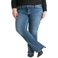Silver Jeans Co. Plus Dimensiune Elyse Mijlocul Naștere Slim Bootcut Blugi Talie Dimensiuni 12-24