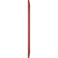 Ekena Millwork 18 W 42 h true Fit PVC San Carlos mission Style obloane cu montare fixă, roșu foc