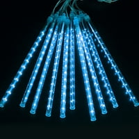 Solar Powered Crăciun Meteor duș lumini, tub LED Icicle Fairy șir lumini, albastru