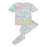Dormi pe ea Toddler fete super moale Tight Fit PJ Set-Tie Dye