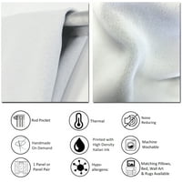 Designart 'valuri de culoare de buline pe alb' panou Modern de perdea opace de la mijlocul secolului