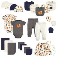 Hudson Baby Baby Boy Layette Start Set Baby Shower cadou 25PC, pădure, 0 luni